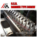 Barril / cilindro bimetálico de un solo tornillo SKD61 / 38CrMoAlA / SACM645 para película de PP / PE / HDPE / LDPE / LLDPE